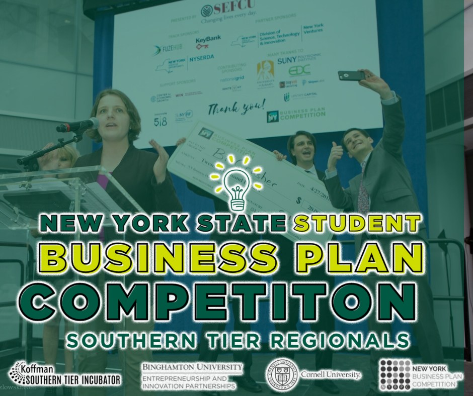 Read more about the article Binghamton University and Koffman Incubator to host Southern Tier Regional New York Student Business Plan Competition